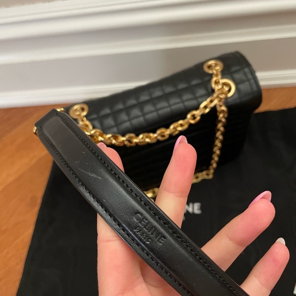CELINE Calfskin Quilted Medium C Bag Black - Picture 7 of 16